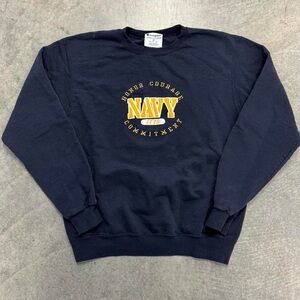 Champion Navy Honor Courage Commitment Crewneck Sweater - Black